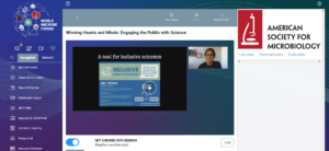 Screenshot of the online platform of the World Microbe Forum
